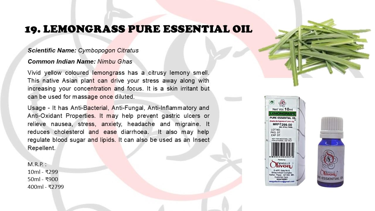 Lemongrass Pure Essential Oil | 10ml