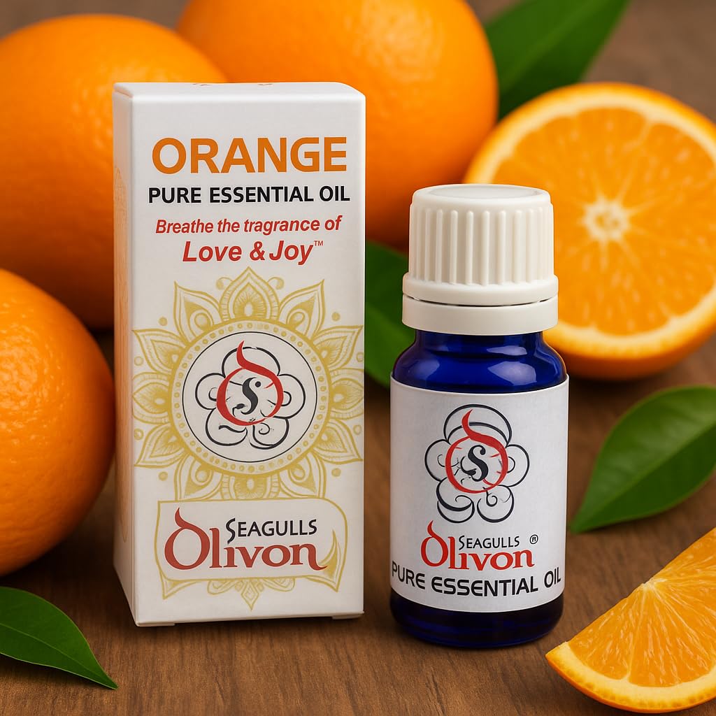 Seagulls Olivon Orange Essential Oil – 100% Pure & Natural, Therapeutic Grade, for Skin, Hair, Diffuser, and Aromatherapy – 10ml