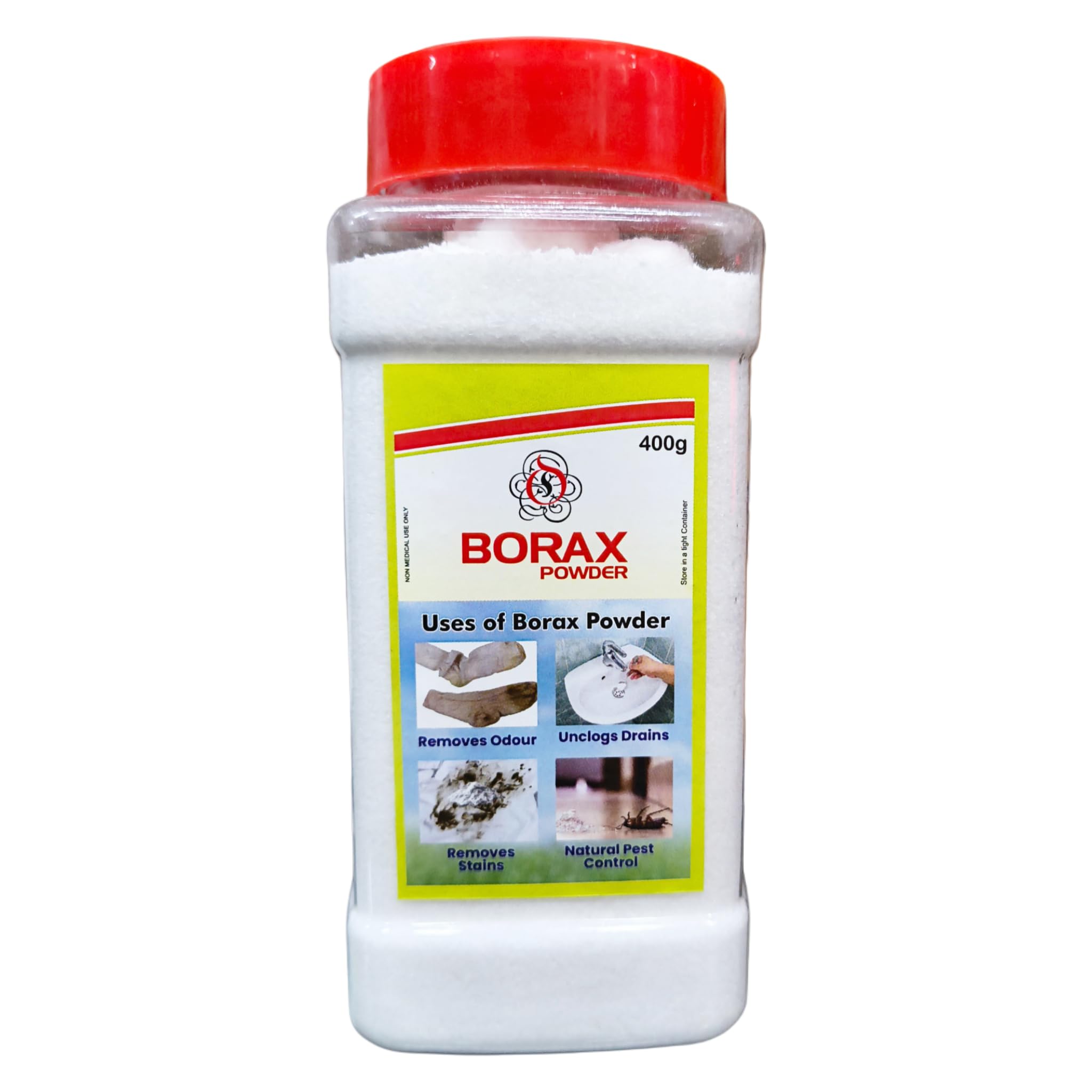 Borax Powder | 400g | Multi-Purpose Cleaner for Odour Removal, Drain Cleaning, Stain Removal