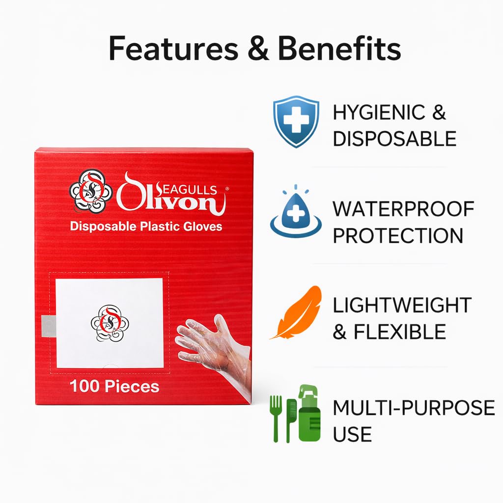 Plastic Gloves (Disposable) pack of 100's