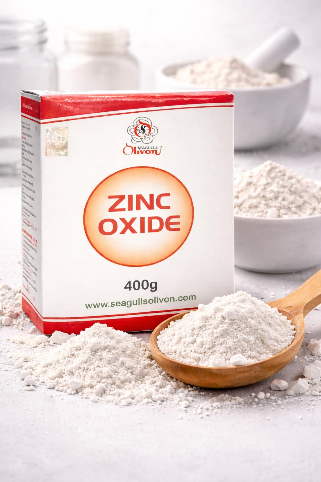 Zinc Oxide | 400g | NON Nano & Uncoated for Cosmetic & DIY Products Sunscream, Soap, Lotion | Powder for painting