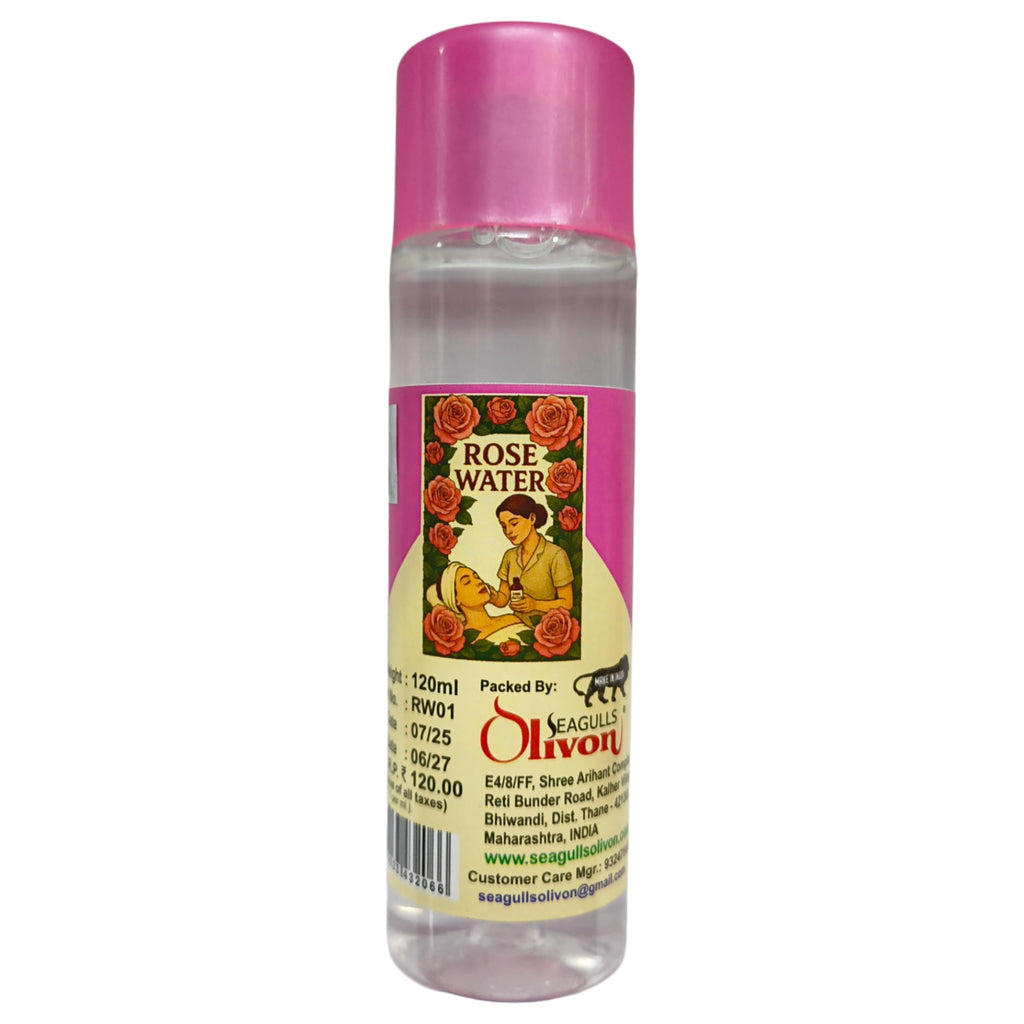 Seagulls Olivon Glycerin (100g) + Rose Water (120ml) | Natural Skin Care Combo | Moisturizing & Hydrating | For Soft, Glowing & Nourished Skin