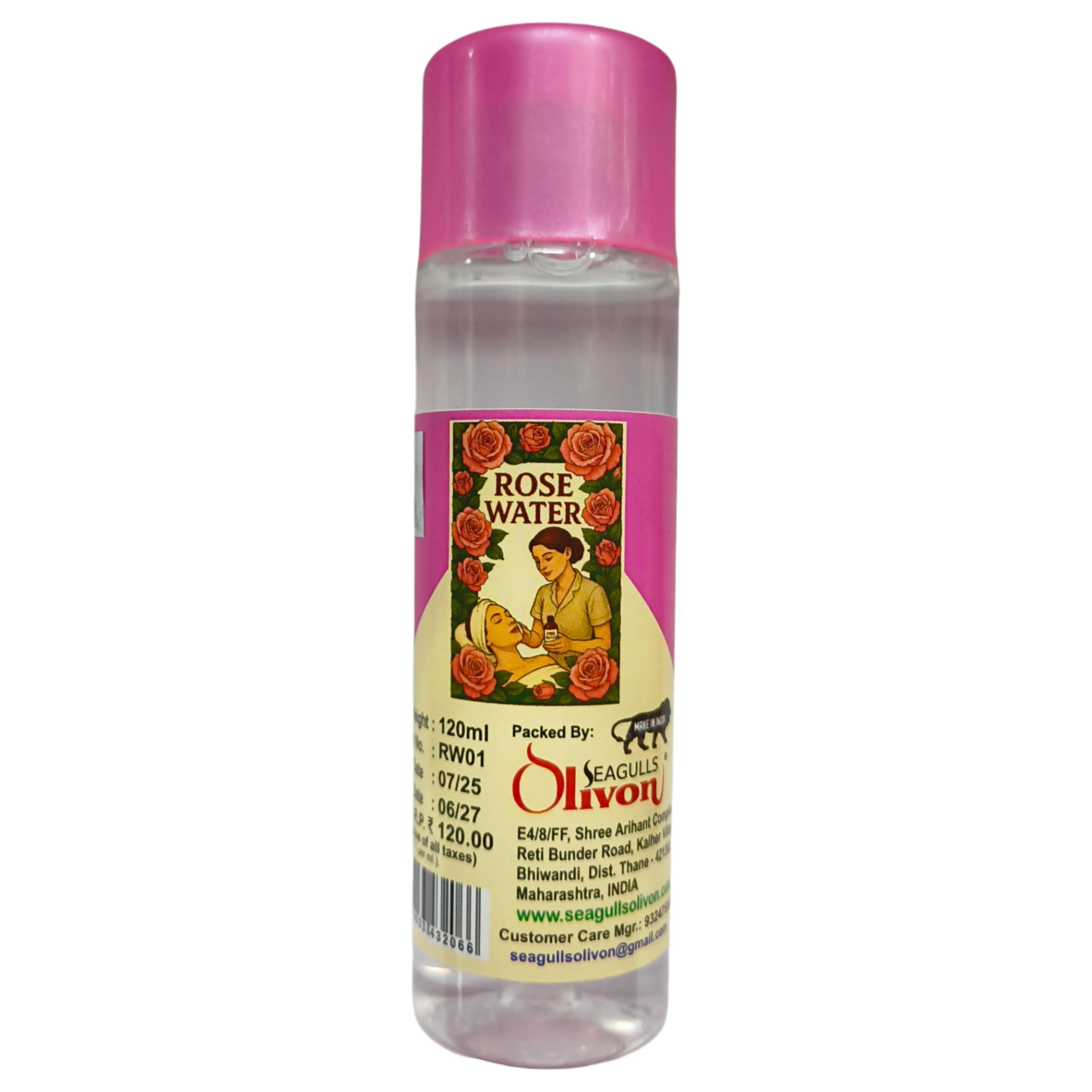 Seagulls Olivon Glycerin (100g) + Rose Water (120ml) | Natural Skin Care Combo | Moisturizing & Hydrating | For Soft, Glowing & Nourished Skin