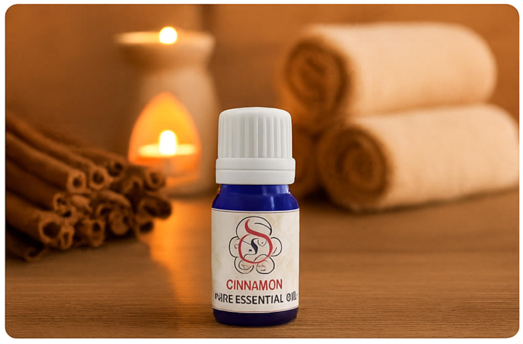 Seagulls Olivon Cinnamon Essential Oil 10ml | 100% Pure & Natural | Aromatherapy, Diffuser, Massage, Home Fragrance | For Relaxation, Freshness & Wellness