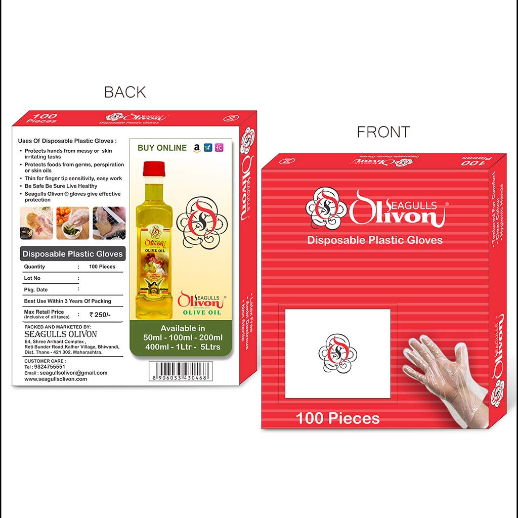 Plastic Gloves (Disposable) pack of 100's