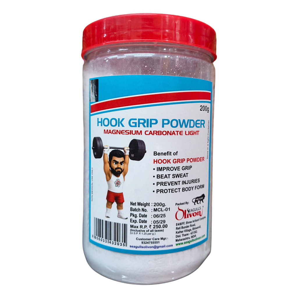 Hook Grip Powder | 200g | Chalk Powder for Weight Lifting | Pro-Level Grip for Serious Lifters