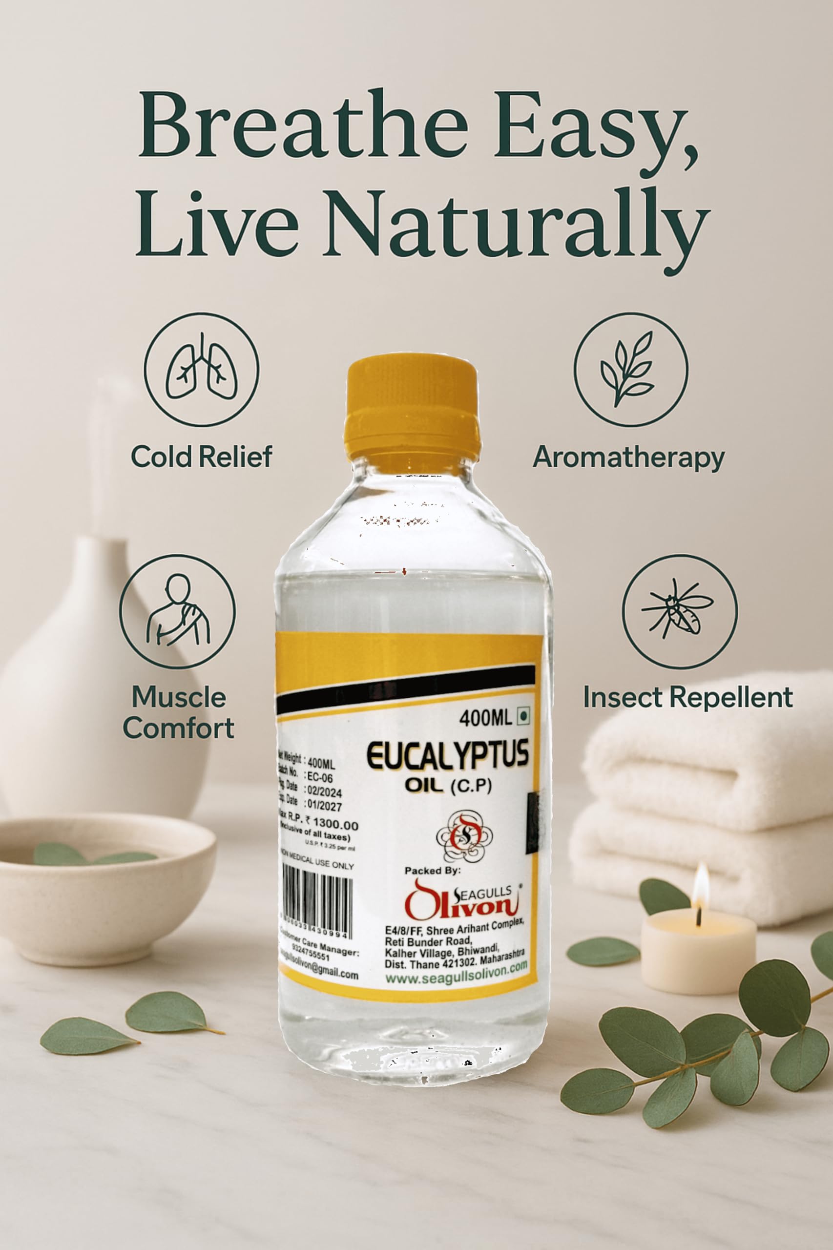 Eucalyptus Oil (400ml)