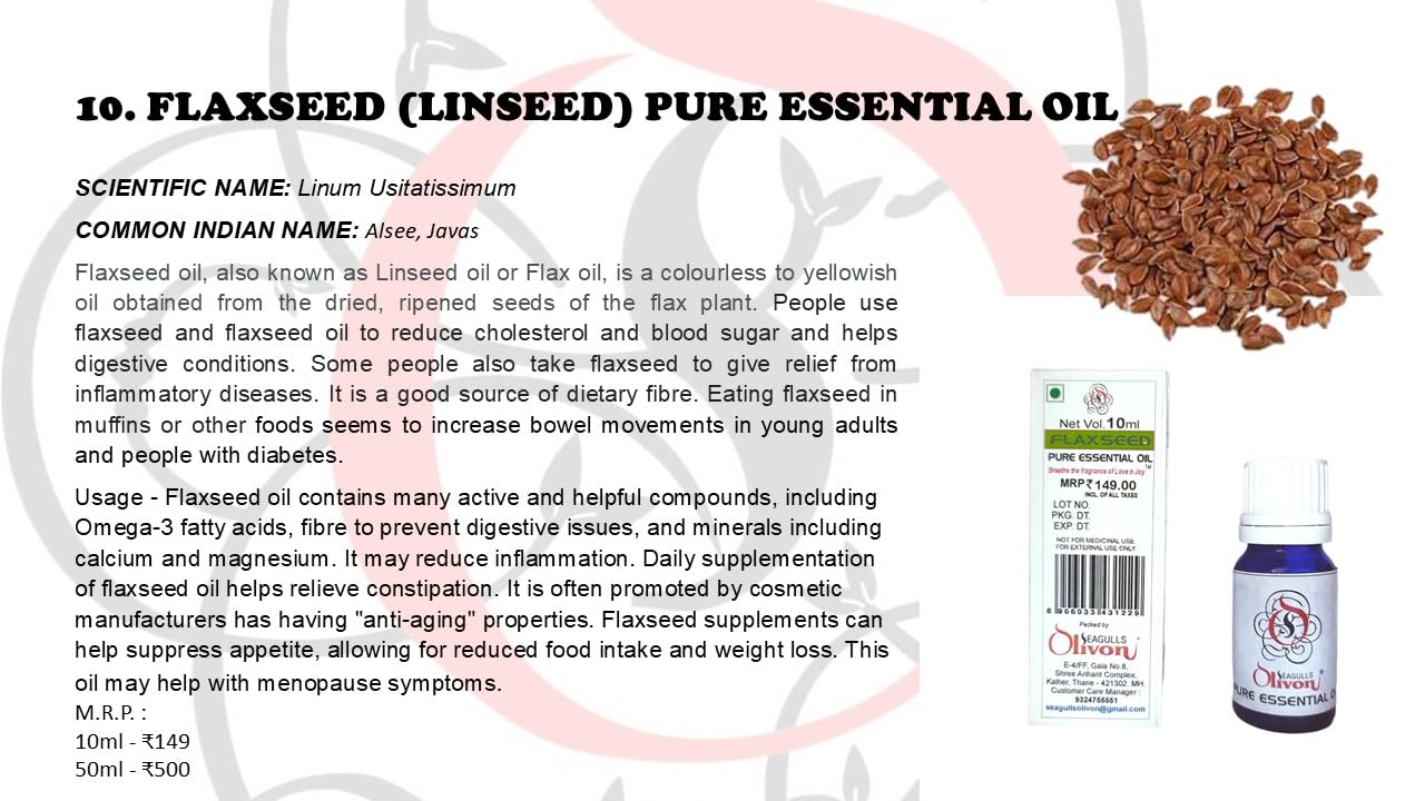 Flaxseed Pure Essential Oil |10ml