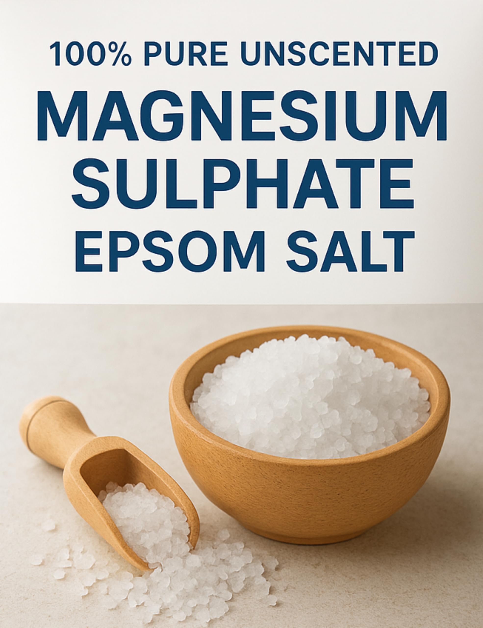 Epsom Salt (Magnesium Sulphate)| 1Kg | For Relaxation Muscle Relief, Relives Aches & Pain | For Fertilizer for Plants and Home Garden
