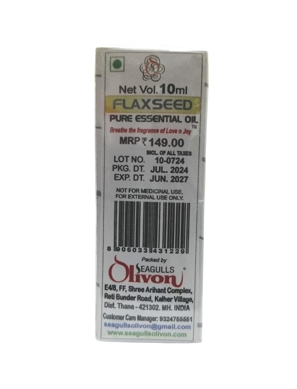 Flaxseed Pure Essential Oil |10ml