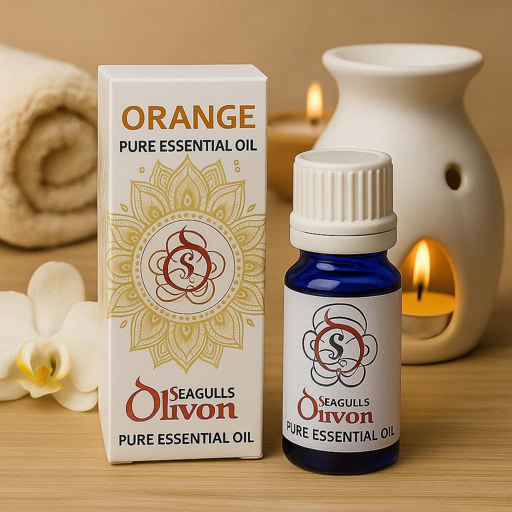 Seagulls Olivon Orange Essential Oil – 100% Pure & Natural, Therapeutic Grade, for Skin, Hair, Diffuser, and Aromatherapy – 10ml