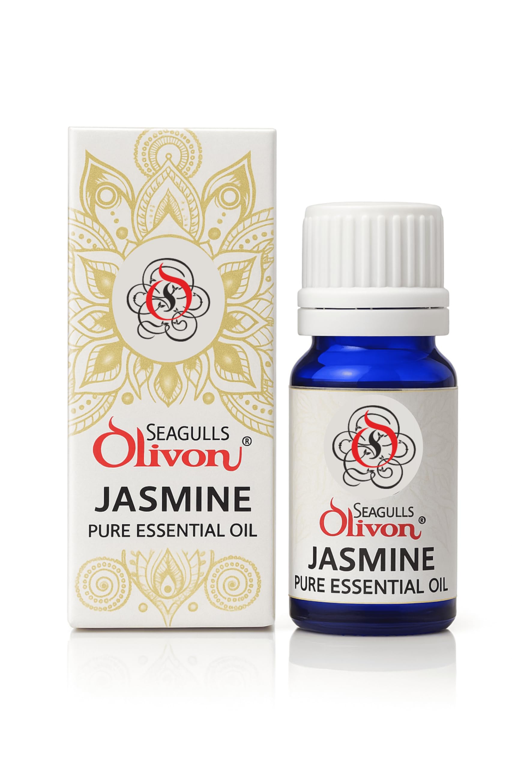 Seagulls Olivon Jasmine Essential Oil (10ml) | 100% Pure Aromatherapy Oil | Floral Fragrance for Diffuser, Skin & Hair Care, Relaxation & Home Freshening
