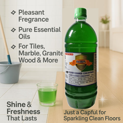 Deltex Floor Cleaner Concentrate, Pleasant Fragrance, For Marbles, Granites, Walls, Bathrooms, Wooden Flooring & Tiles (1 Liter)