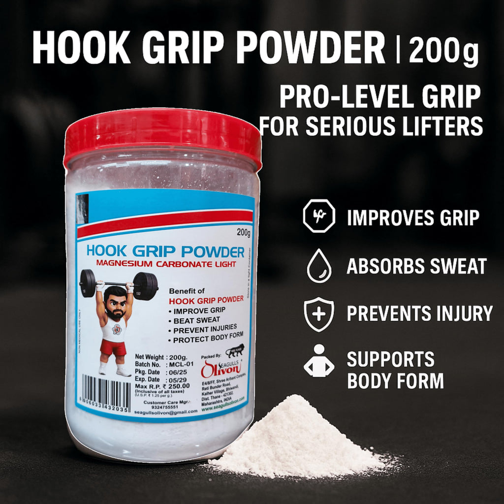 Hook Grip Powder | 200g | Chalk Powder for Weight Lifting | Pro-Level Grip for Serious Lifters