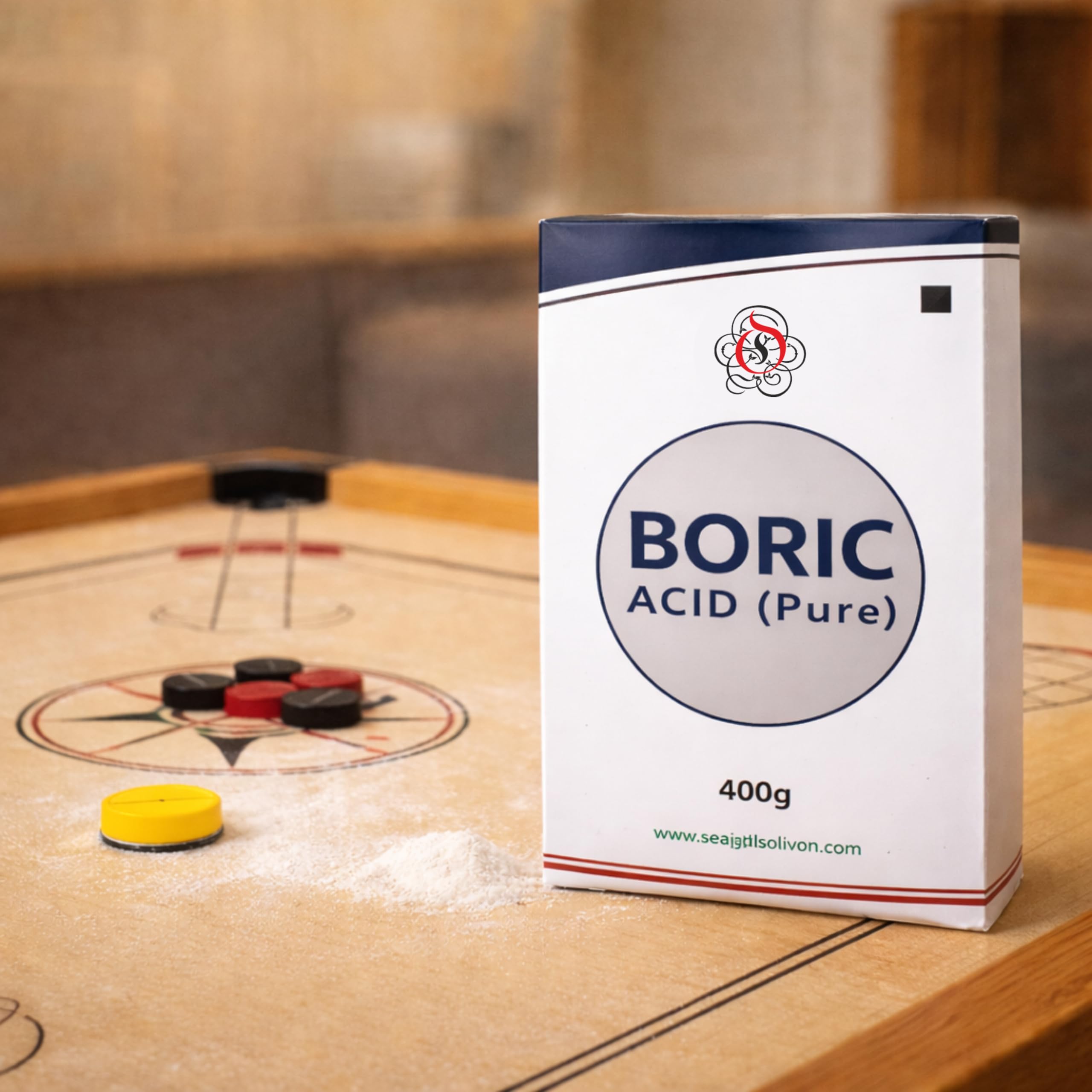 Boric Acid (Pure) | 400g | 100% Pure Boric Acid Powder For Cockroaches | Exceptional Carrom Powder | For Rice Preservation