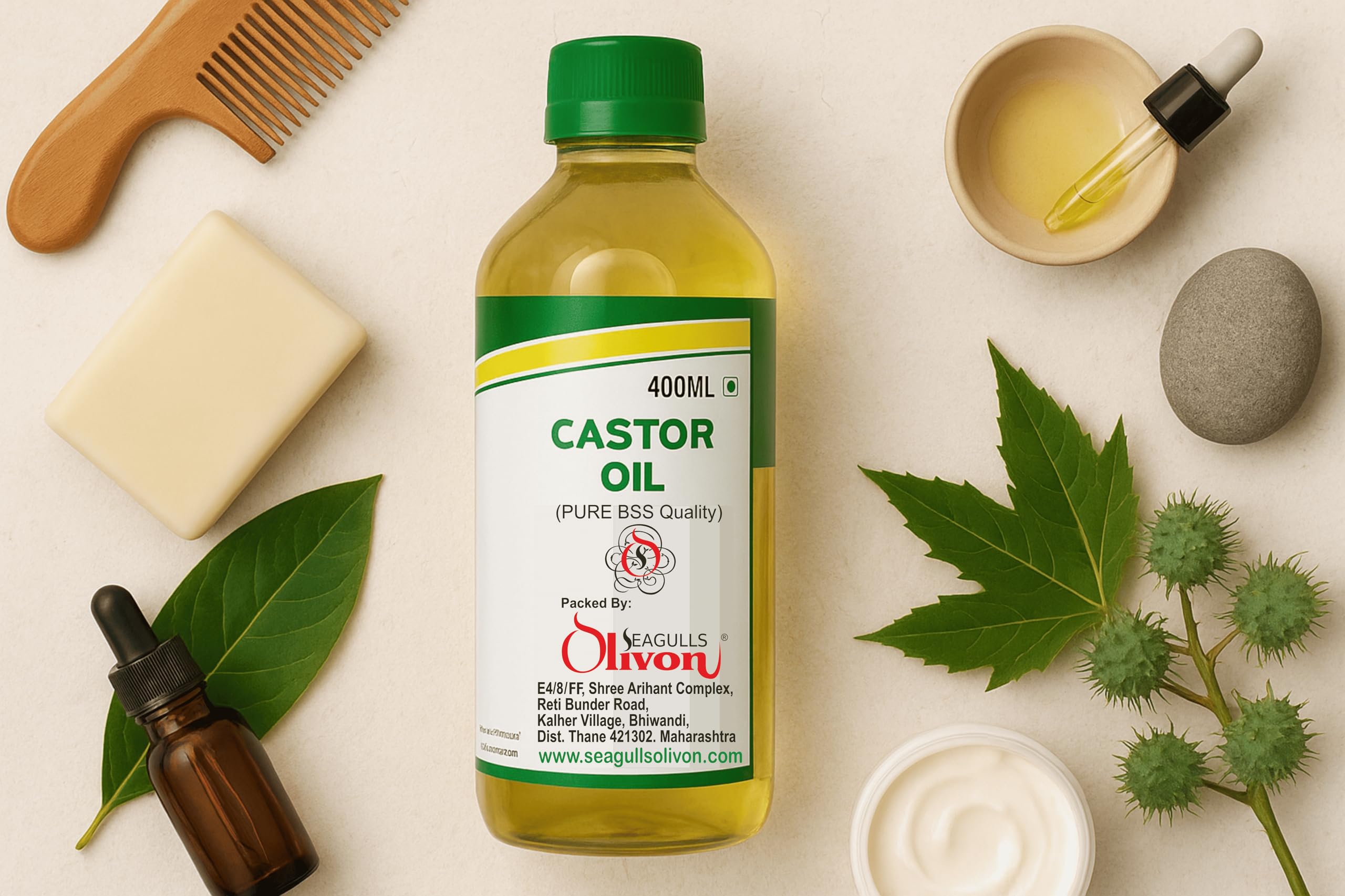 Seagulls Olivon Castor Oil, 400ml
