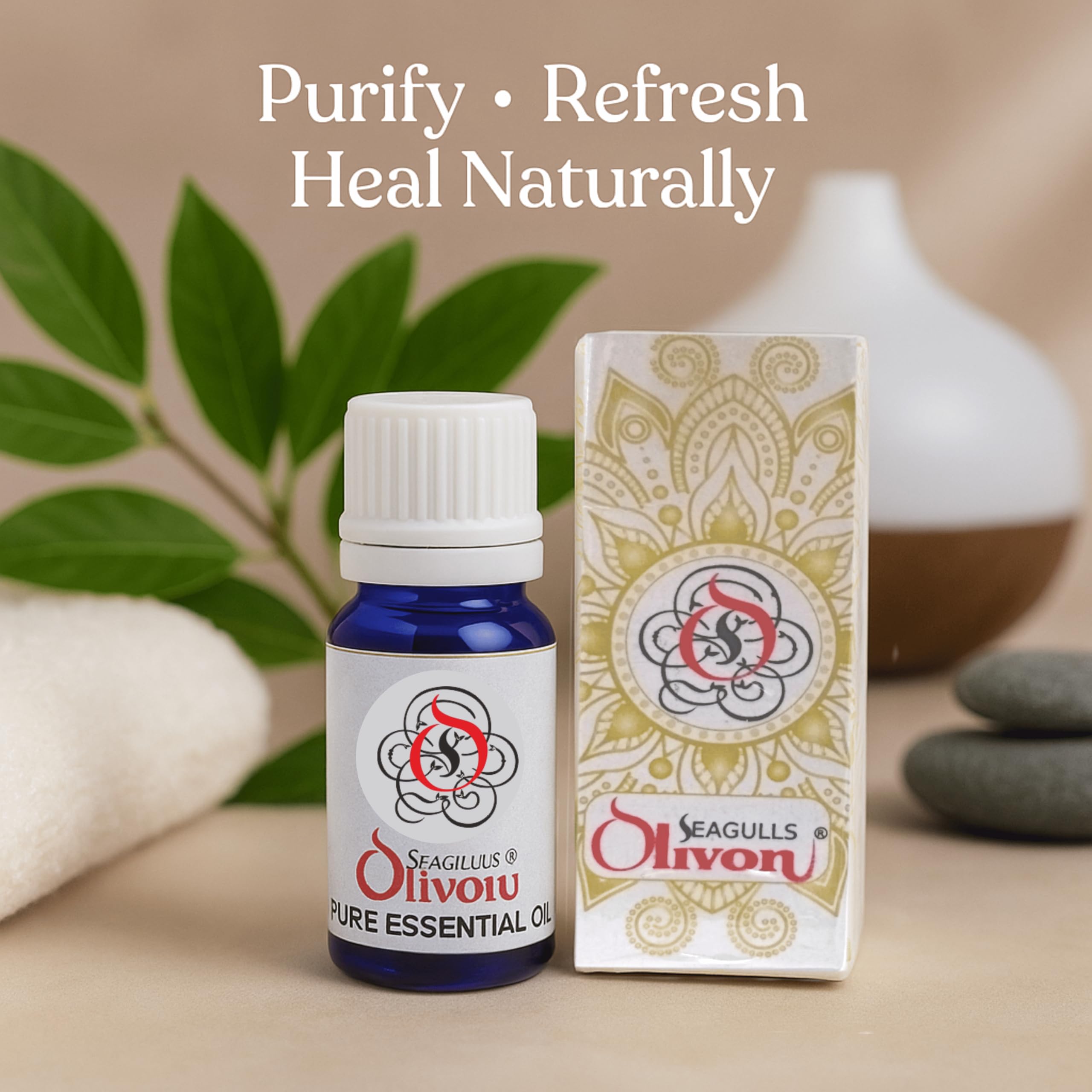 Seagulls Olivon Tea Tree Essential Oil – 100% Pure & Natural |10ml | Therapeutic Grade Oil for Skin, Hair & Aromatherapy