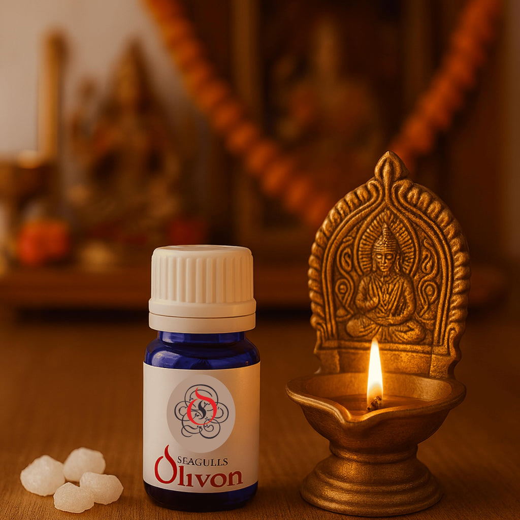 Seagulls Olivon Camphor Essential Oil | 100% Pure & Natural | For Diffusers, Aromatherapy, Relaxation, Air Freshening & Spiritual Use | 10ml
