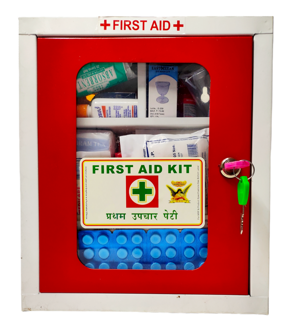 First Aid Kit - Type 4 (Metal) | First Aid Box | Emergency Medical Kit | for School, Office or Home