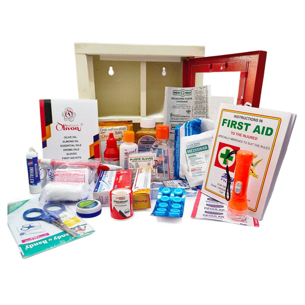 First Aid Kit - Type 2 (Metal) | First Aid Box | Emergency Medical Kit | for School, Office or Home