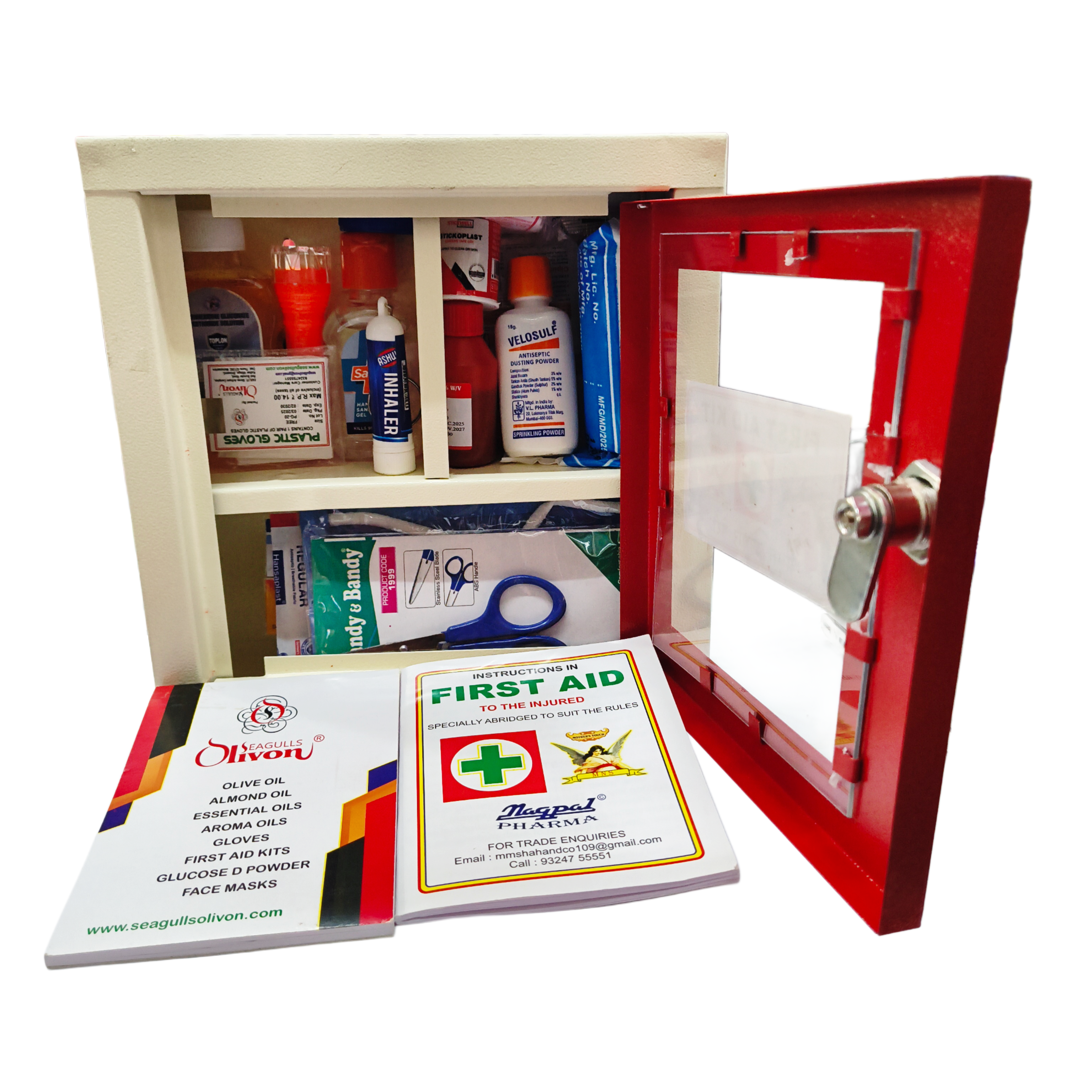 First Aid Kit - Type 2 (Metal) | First Aid Box | Emergency Medical Kit | for School, Office or Home