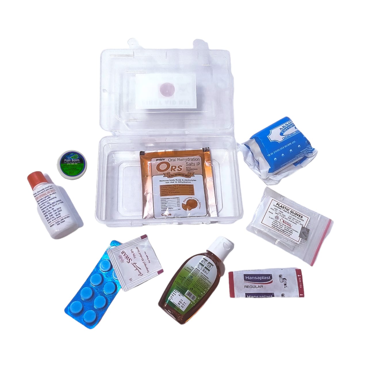 First Aid Kit - Type Mini (Plastic) | First Aid Box | Emergency Medical Kit | for School, Office or Home