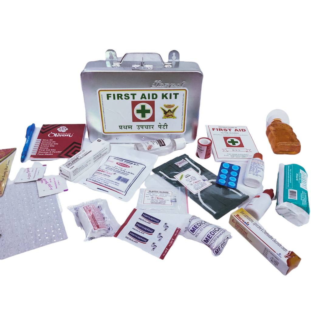 First Aid Kit - Type 2 (Aluminium) | First Aid Box | Emergency Medical Kit | for School, Office or Home