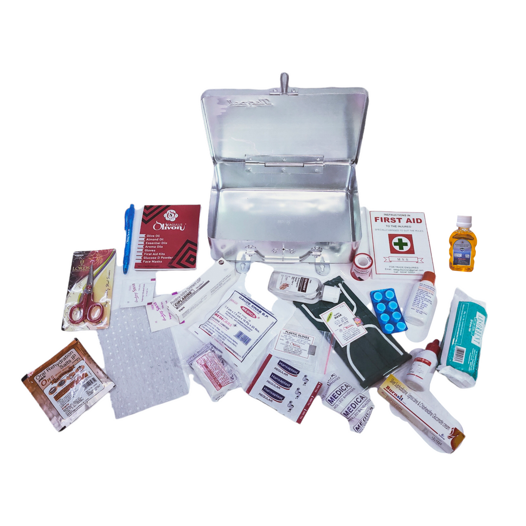First Aid Kit - Type 2 (Aluminium) | First Aid Box | Emergency Medical Kit | for School, Office or Home