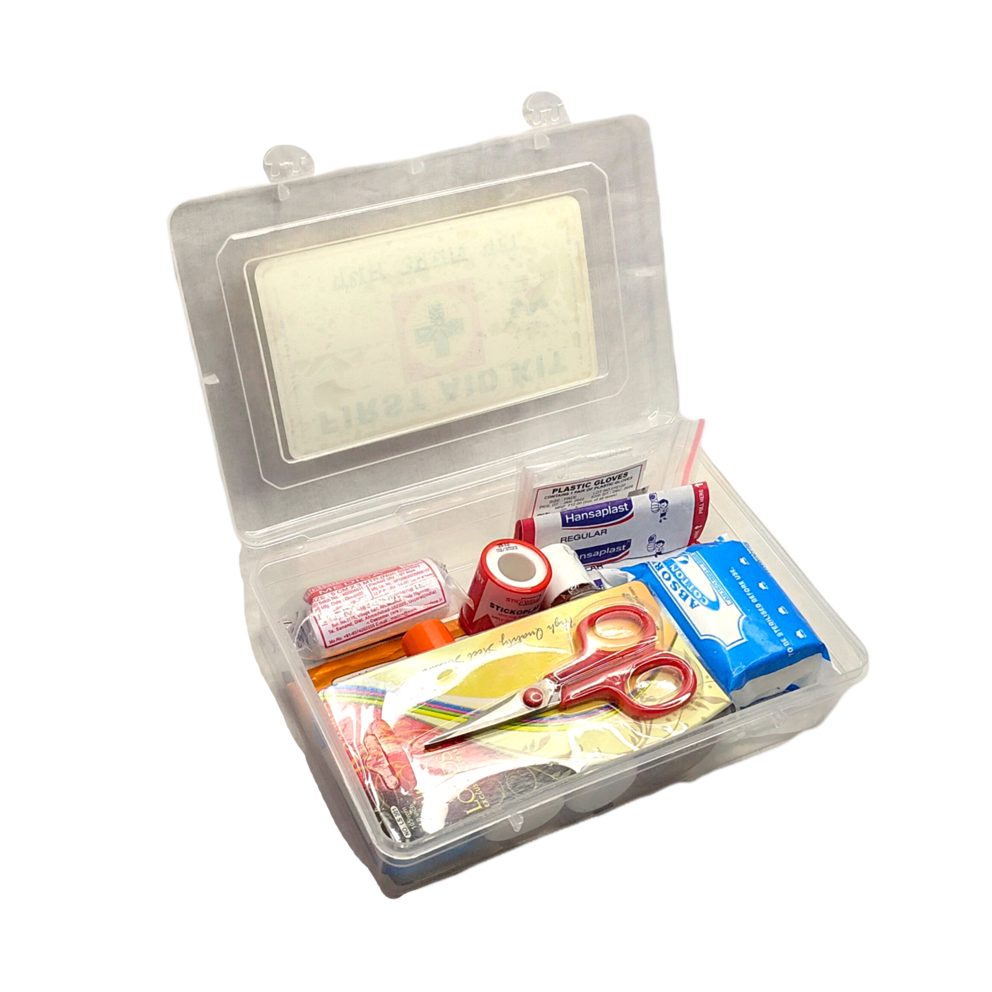 First Aid Kit - Type 0 (Plastic) | First Aid Box | Emergency Medical Kit | for School, Office or Home