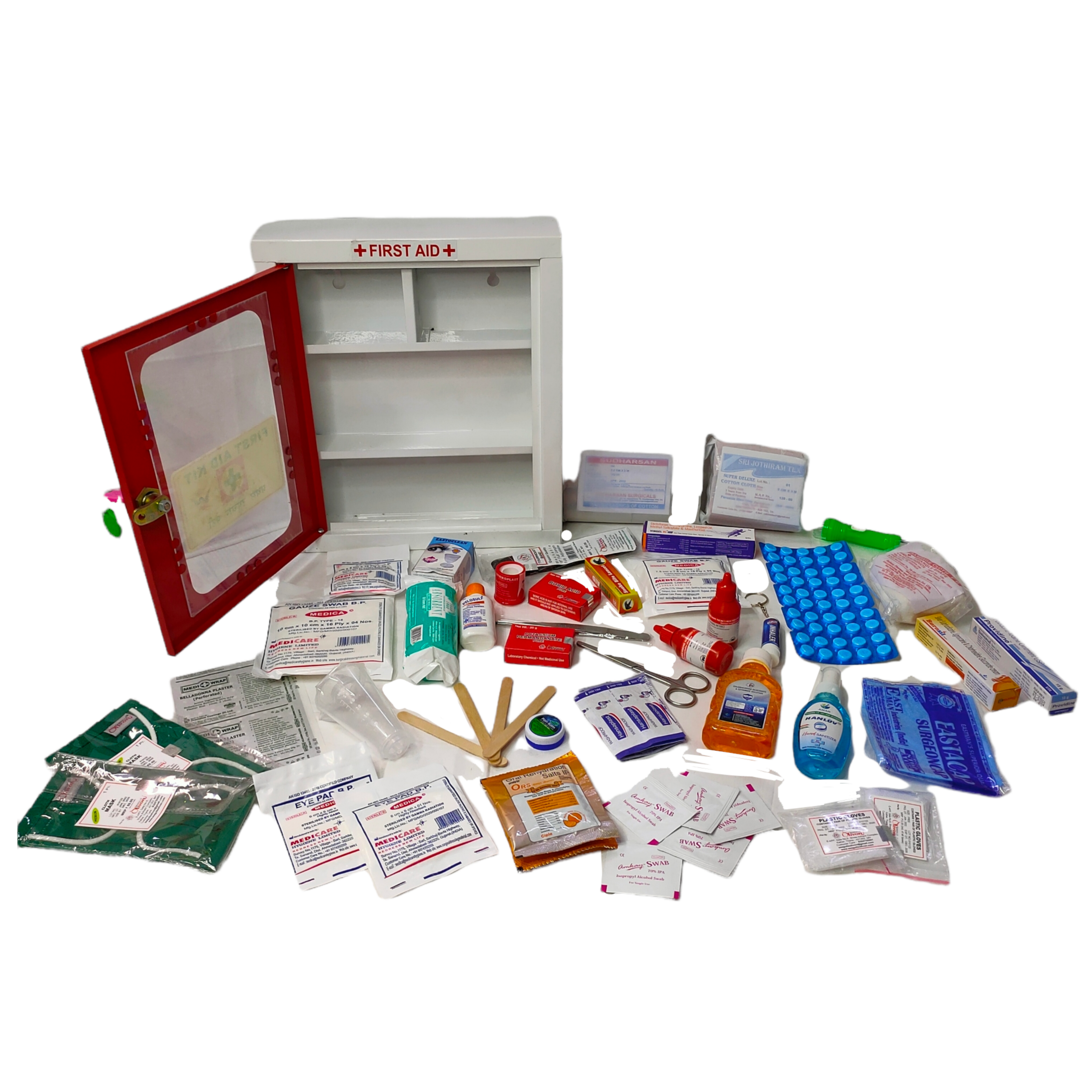 First Aid Kit - Type 4 (Metal) | First Aid Box | Emergency Medical Kit | for School, Office or Home