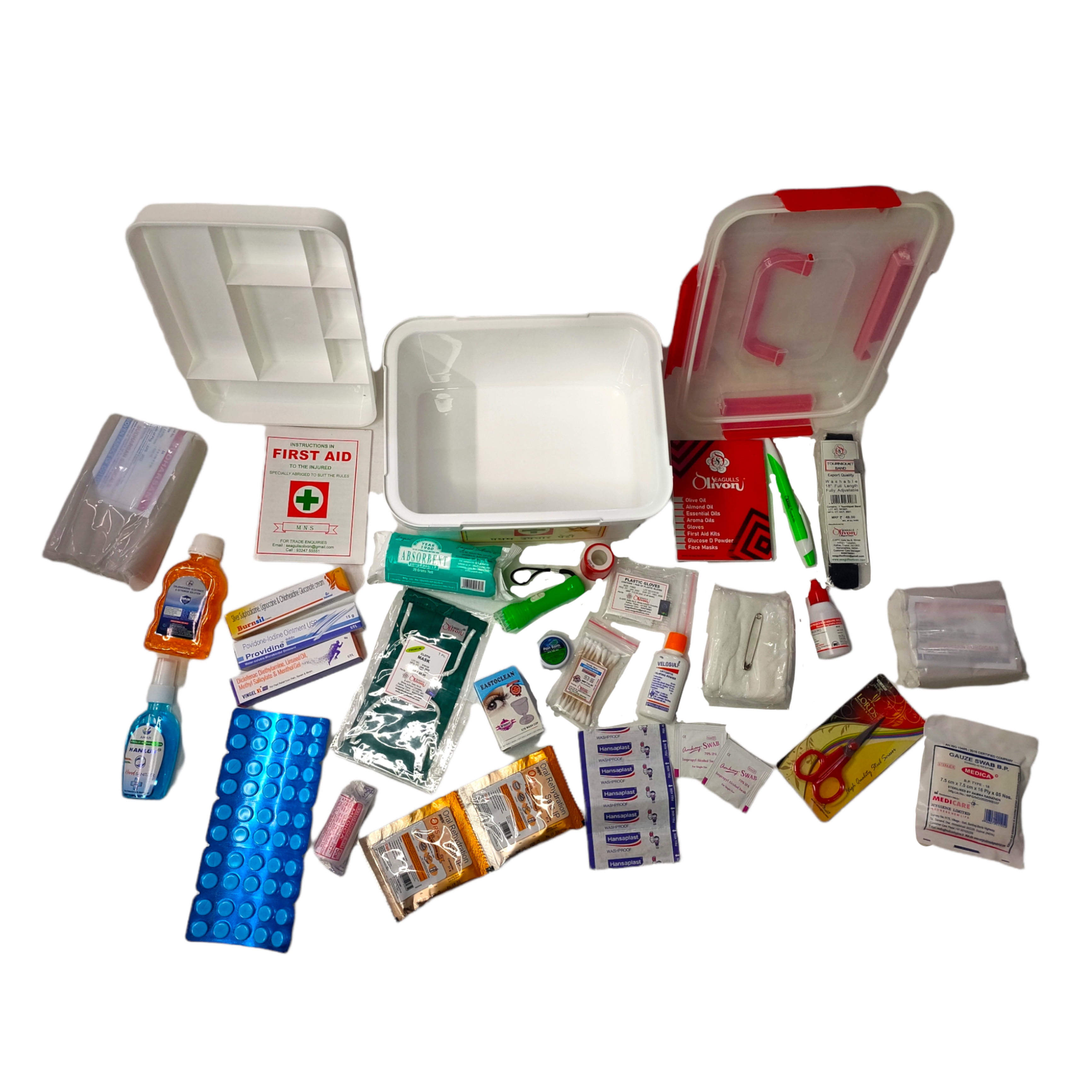 First Aid Kit - Type 2 (Deluxe) | First Aid Box | Emergency Medical Kit | for School, Office or Home